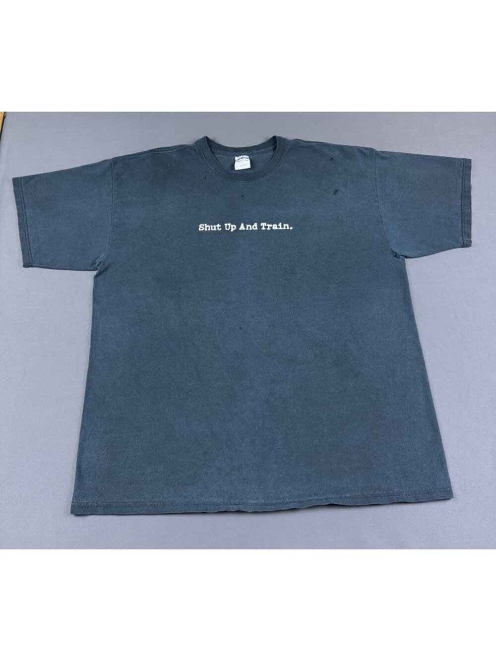 Rare Vintage Y2K Shup Up And Train Sun Fade Black Promo Animal XL Tee Gym Sports